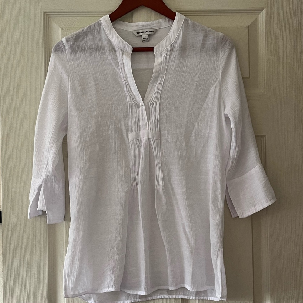 Gauzy Boho 3/4 Sleeve Peasant Blouse